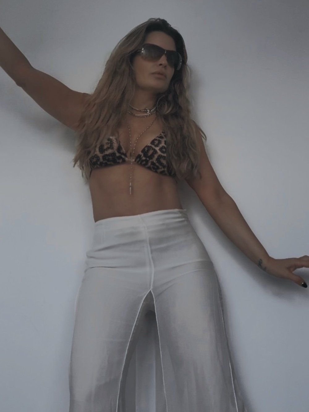 Valentina Kova 100% Silk Sheer White Resort Pants Size 2